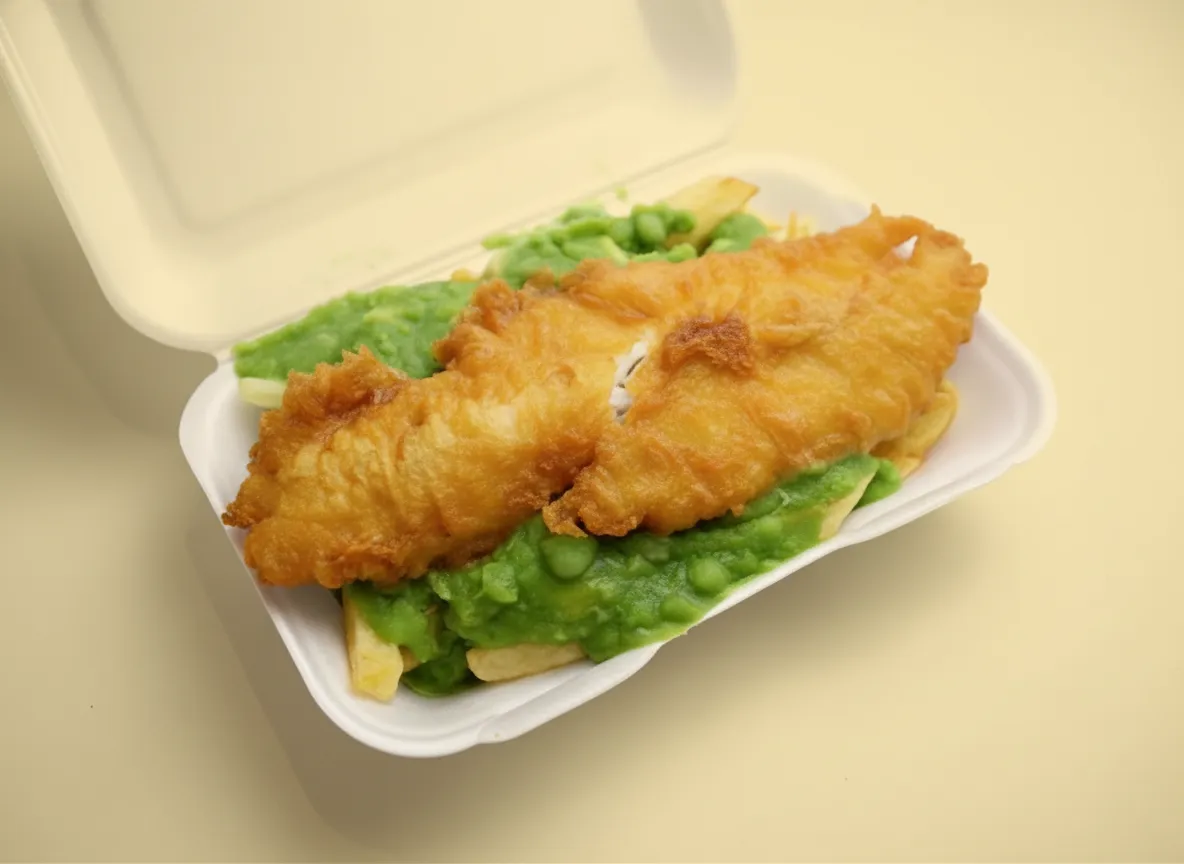 Battered fish with perfect golden crunch - after SnackSnap AI enhancement