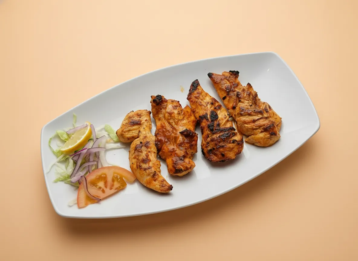 Shish kebabs with perfect char marks - after SnackSnap AI enhancement