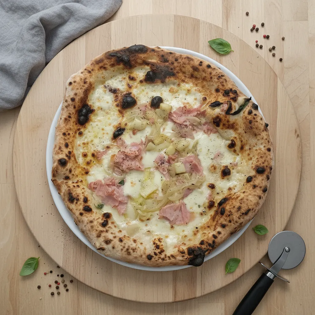 Wood fired pizzas that glow - after SnackSnap AI enhancement