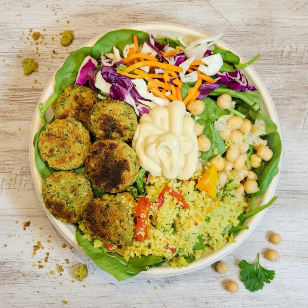 Falafel salad photo after SnackSnap